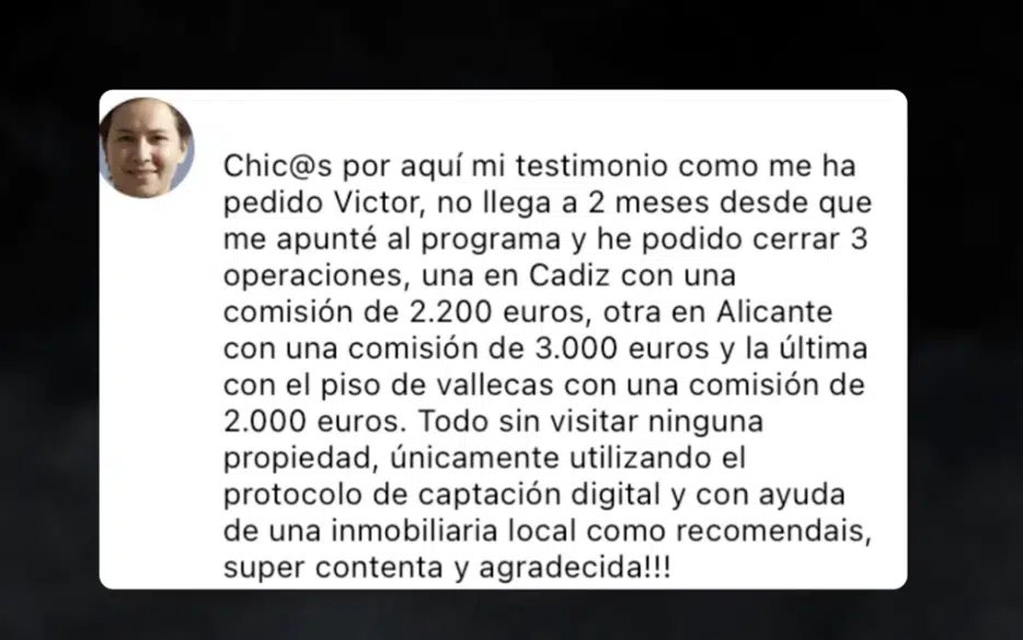 Testimonios de alumnos de Captadores Inmobiliarios